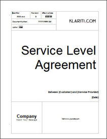 Service Level Agreement Template Software Software Templates Software Service Level Agreement Template