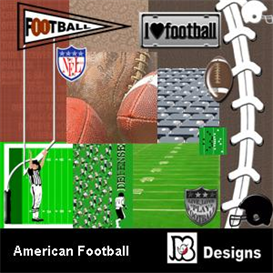 American Football Digiscrap Pack