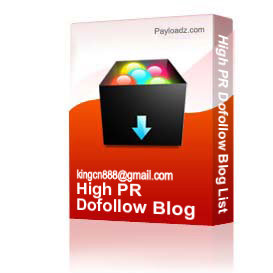 High PR Dofollow Blog List