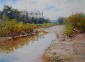 Art Image Original Tangapahoa River Scene (Pastels On Sanded Paper)