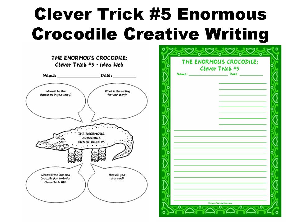 Creative writing on crocodile image