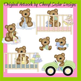 Sweet Baby Bears Clip Art Set