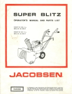 Download the Documents and Forms Other Files | Jacobsen Super Blitz Snow Blower Operator's Manual