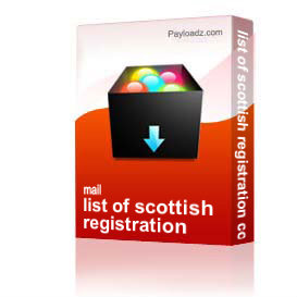 list of scottish registration counties