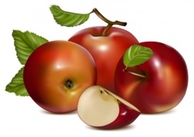 Vectorlib RF (Standard License): Vector. Apples with green leaves.