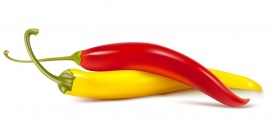 Vectorlib RF (Standard License): Vector colored hot chili peppers.