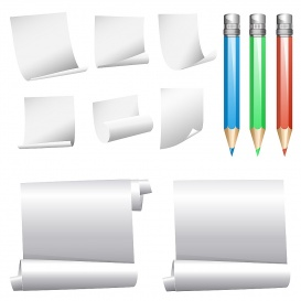 Vectorlib RF (Standard License): Vector collection of various white note papers