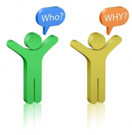 Vectorlib RF (Standard License): Questions: who and why? Social Media. Communication Concept.