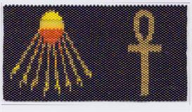 Atens Disk and Ankh Amulet Bag Pattern