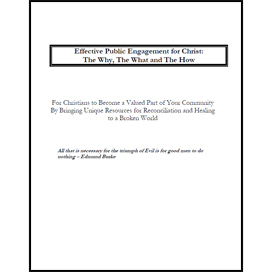 Effective Public Engagement For Christ: Syllabus- Chuck Stetson