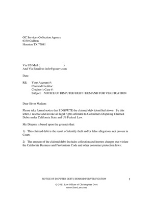 letter to traffic ticket collection agency dispute letter to traffic ...