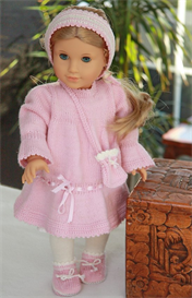 DollKnittingPattern - 0056D-MIE Dress, Pant, Socks and Hair Band