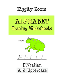 Alphabet Tracing Printable Workbook D'Nealian Uppercase Letters
