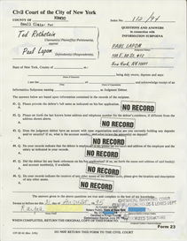 Response to an Information Subpoena