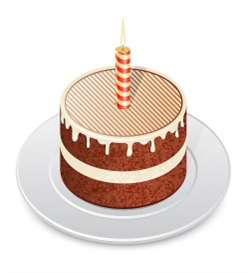 Vectorlib RF (Standard License): Chocolate cake with a candle