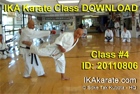 Download the Training Movies and Videos | Soke Tak Kubota Video Karate Class #4 DOWNLOAD