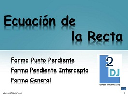 Ecuacion de la recta