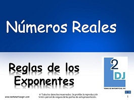 Reglas de exponentes