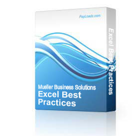 Excel Best Practices