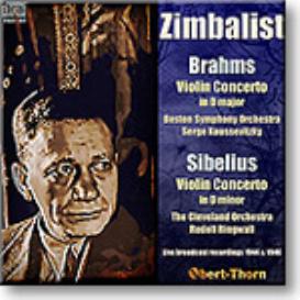 ZIMBALIST plays Brahms and Sibelius Concertos, mono FLAC