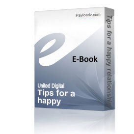 Tips for a happy relationship