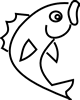 Black line fish - eps