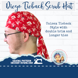 Men S Tieback Surgical Scrub Hat Sewing Pattern Crafting Men S Tieback Surgical Scrub Hat Sewing Pattern